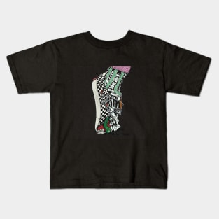 Dope broken foot wearing vans illustration Kids T-Shirt